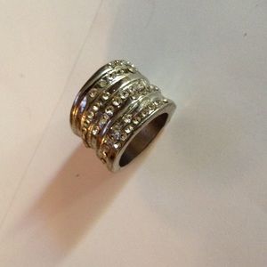 Silver and cz ring