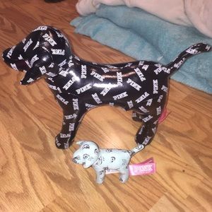 Victoria's Secret giant and mini pink dogs