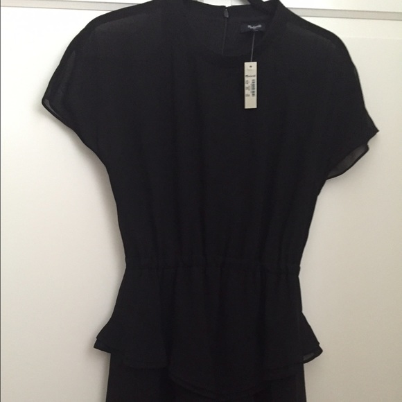 Black Ruffled tiered dress