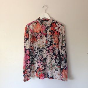 HOLD: Zara floral shirt