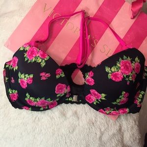 VS PINK Total Sweetheart Demi w/ flowers 34C