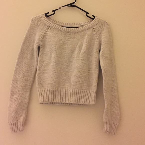 Crop-Top Cream Sweater