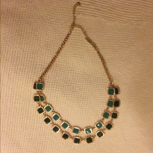 Two toned teal necklace