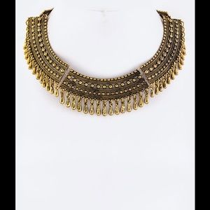 Fringe Metal Collar Necklace