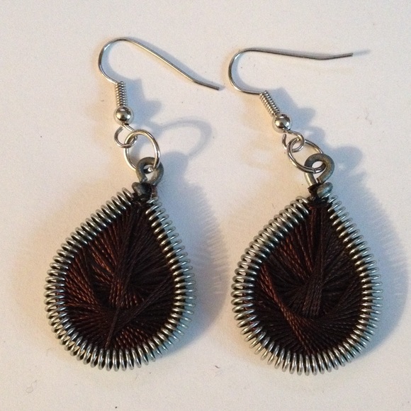 Yarn earrings