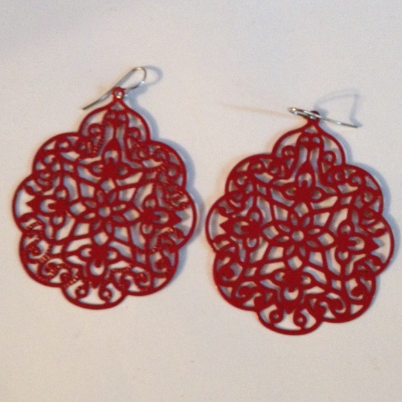 Red earrings