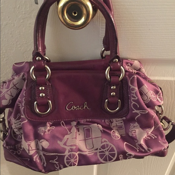 Purple Coach handbag
