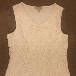 Sleeveless off white top from Banana Republic