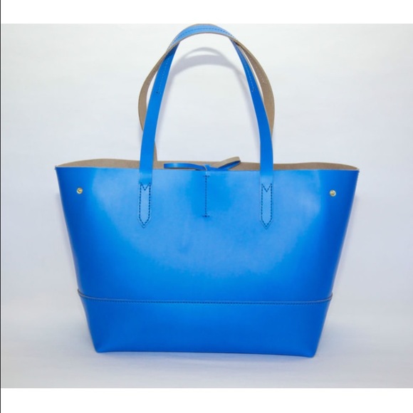 J. Crew: New Uptown Tote in Neon Azure