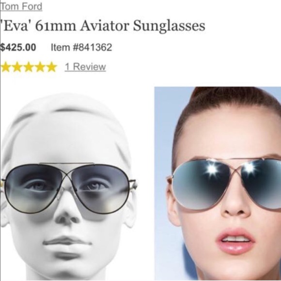 TOM FORD EVA BLUE MIRRORED & ROSE GOLD SUNNIES 👑 - Picture 2 of 4