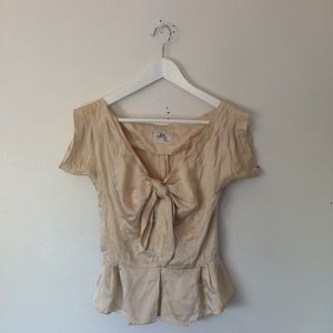 $10 flash sale: Milly blouse in Champagne (silk!)