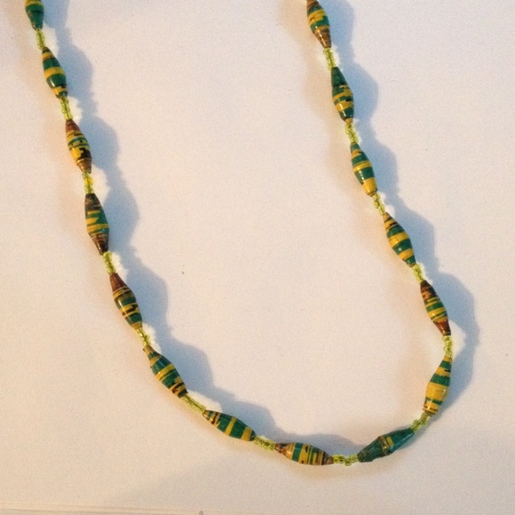 Paper bead necklace from Africa