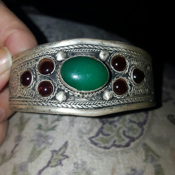 Vintage Filigree Silver Cuff Bracelet