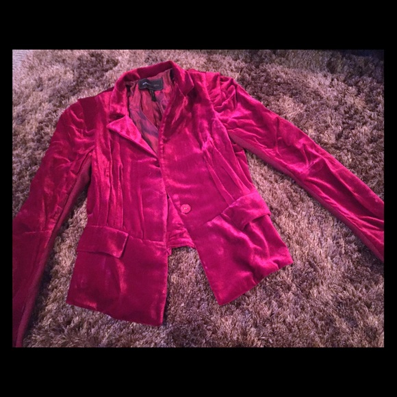 BCBGMAXAZRIA 'Sangria' Velvet Blazer - Picture 1 of 4