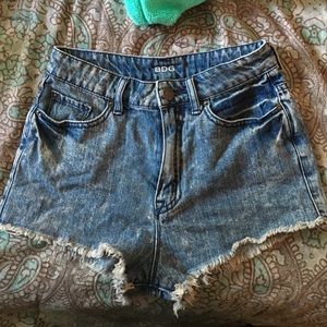 High waisted jean shorts