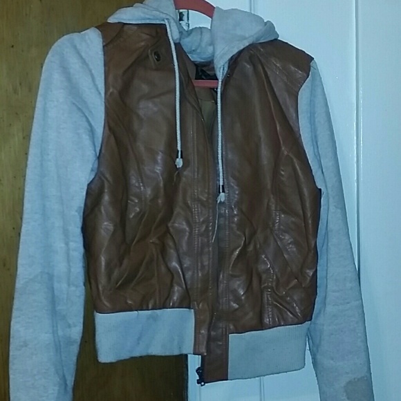 Hooded Paten leather jacket