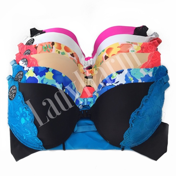 6 Racerback Push-Up Bras