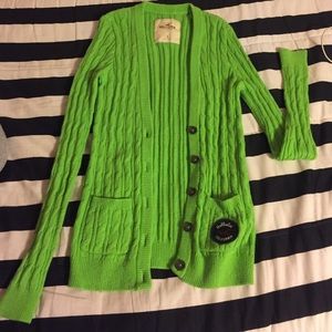 Lime green knitted sweater