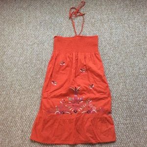 Roxy Halter Dress, Orange, Size M