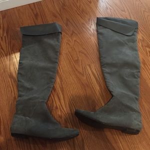 Grey knee high boots size 8 1/2