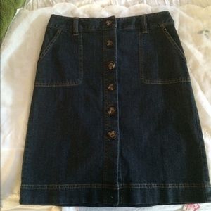 Ann Taylor jean skirt with buttons