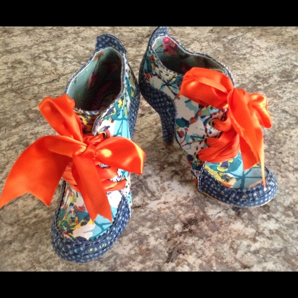 Irregular Choice Abigail's Party Blue Floral Shoes