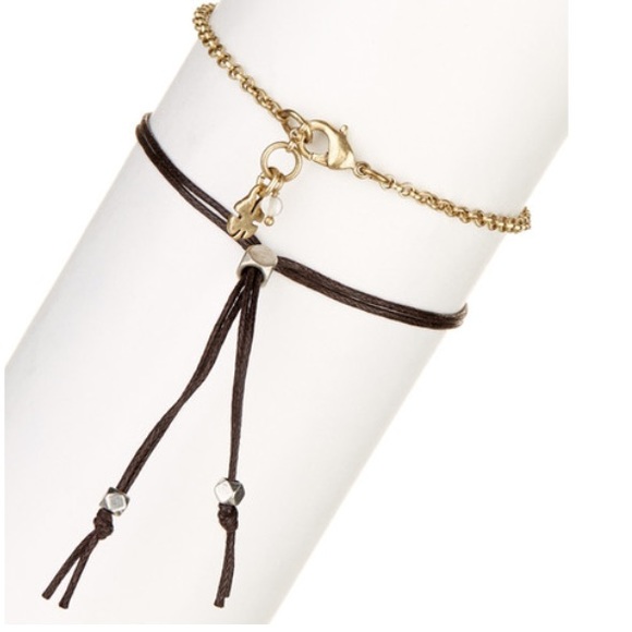 LUCKY BRAND 😍 String & Chain Bracelet Set NWT - Picture 2 of 3