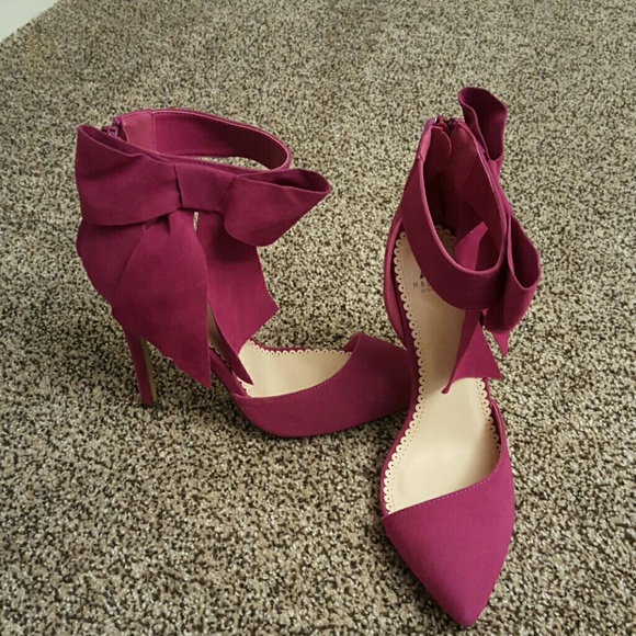 Shoes - Plum Pink Madison Bow Heels Shoes - Plum Pink Madison Bow Heels