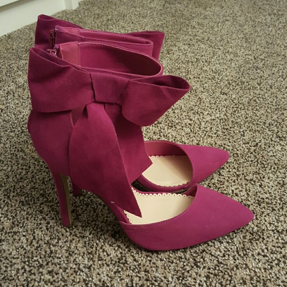 Shoes - Plum Pink Madison Bow Heels Shoes - Plum Pink Madison Bow Heels