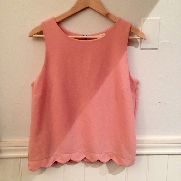 Pink Scalloped Tank