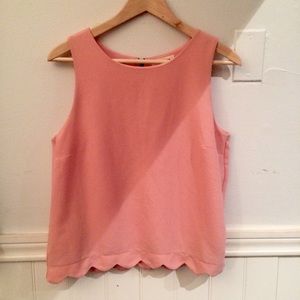 Pink Scalloped Tank