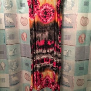 Tie Dye Maxi Skirt.