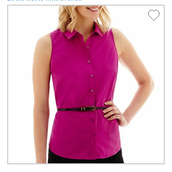 Worthington essential sleeveles shirt without belt
