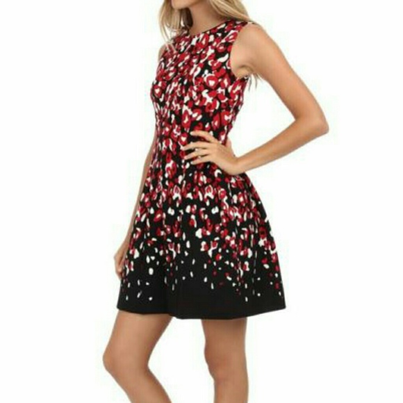 Calvin Klein Printed Fit & Flare & Dress