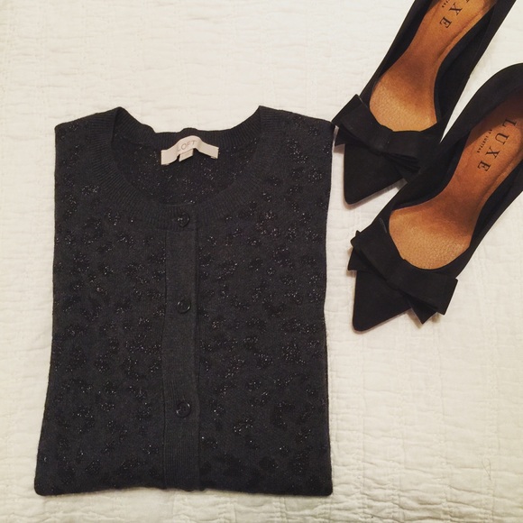 LOFT Sweaters - LOFT Animal Print Cardigan