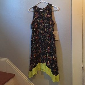 Multi color bright splatter dress, M