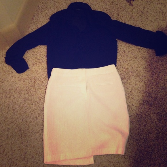 White Cynthia rowley pencil skirt