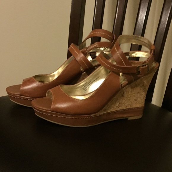 Audrey Brooke Ankle Strap Wedge Sandals