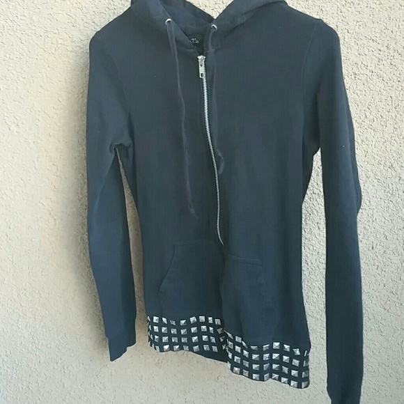 Black studded hoodie