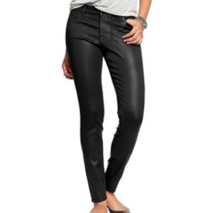 Black coated denim skinny NWT