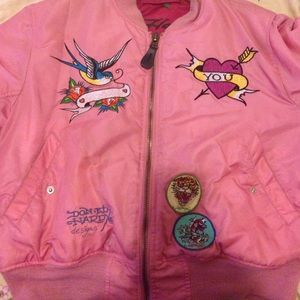 Pink Ed hardy jacket