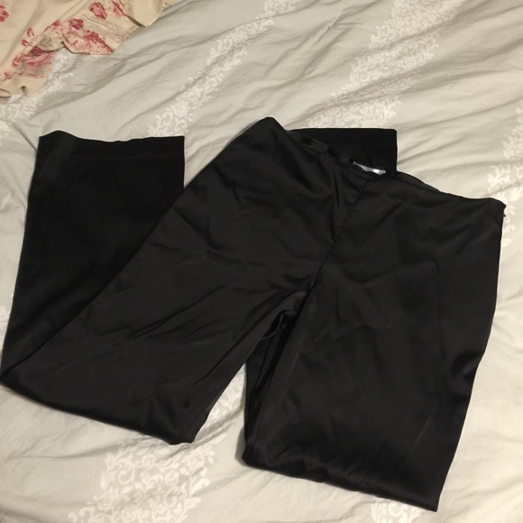 Black Satin Slacks