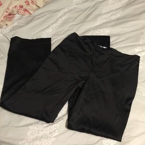 Black Satin Slacks