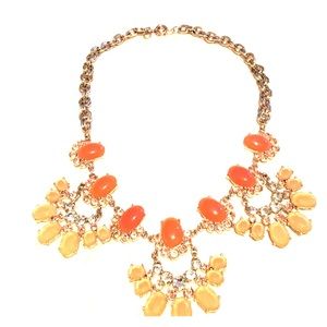 J.Crew gold and jeweled necklace
