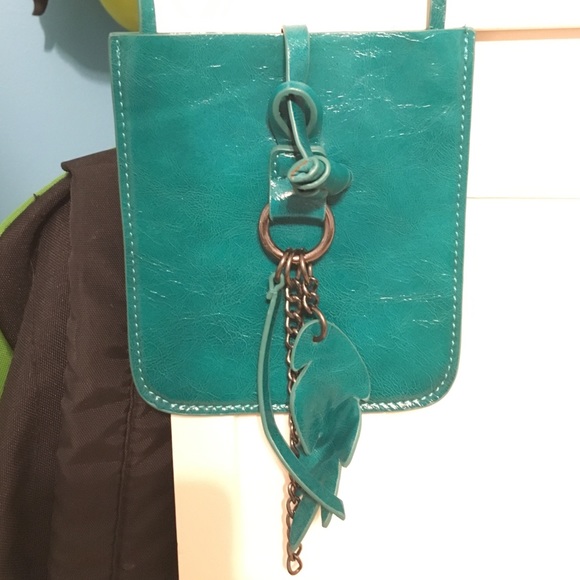 Small leather green cross body - Picture 1 of 4