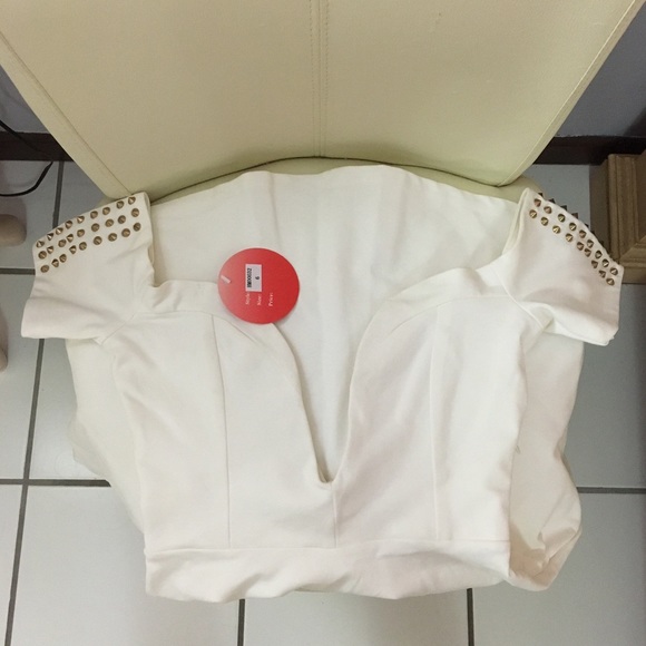 Sabo Skirt White Studded Skater Dress - Picture 2 of 3