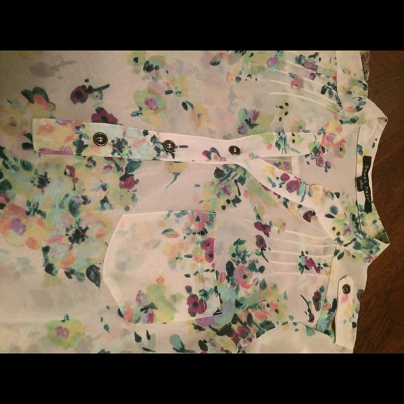 Floral button down dress shirt