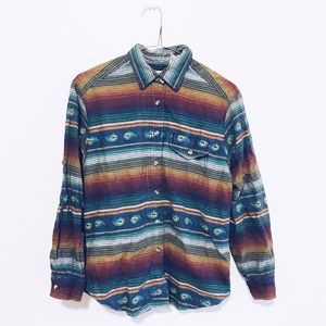 Aztec casual button up