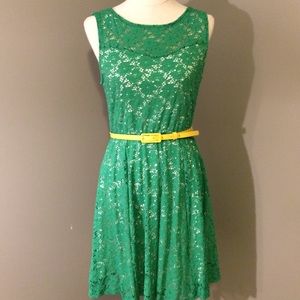 Green lace Modcloth dress
