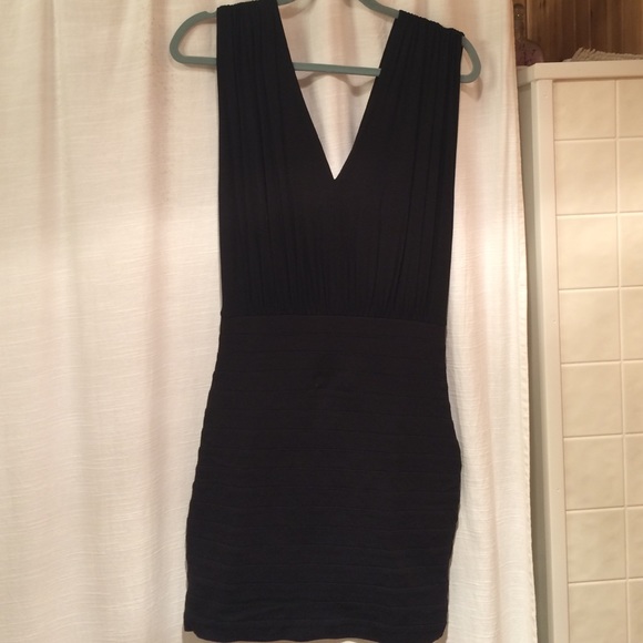 Express black v- neck dress.